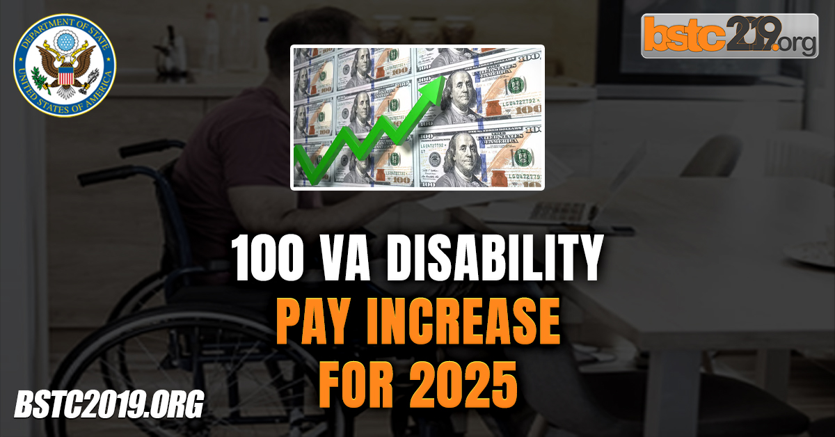 100 VA Disability Pay Increase for 2025