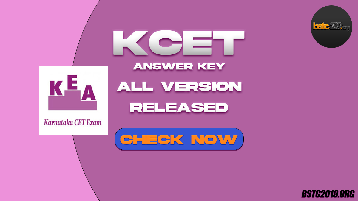 KCET Answer Key 2024