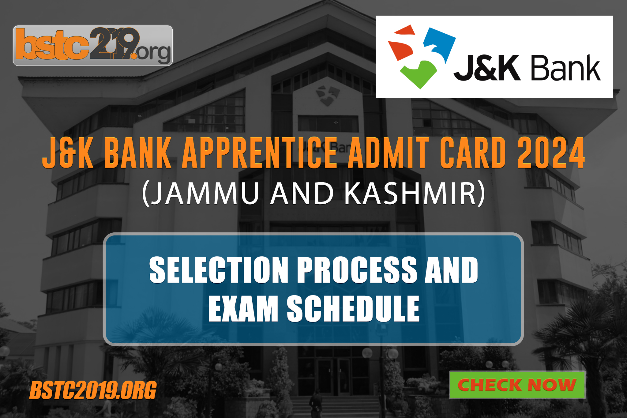 JK Bank Apprentice Admit Card 2024