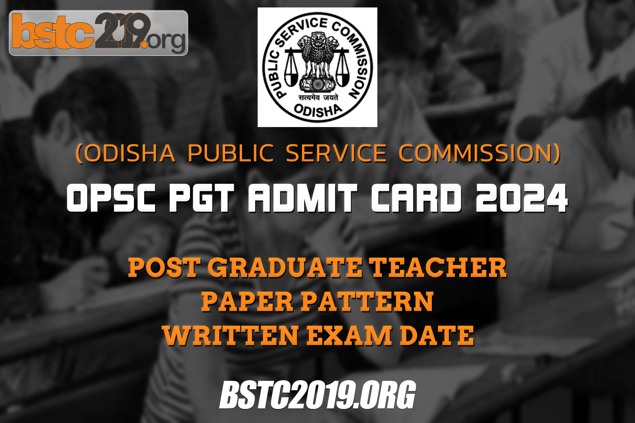 OPSC PGT Admit Card 2024