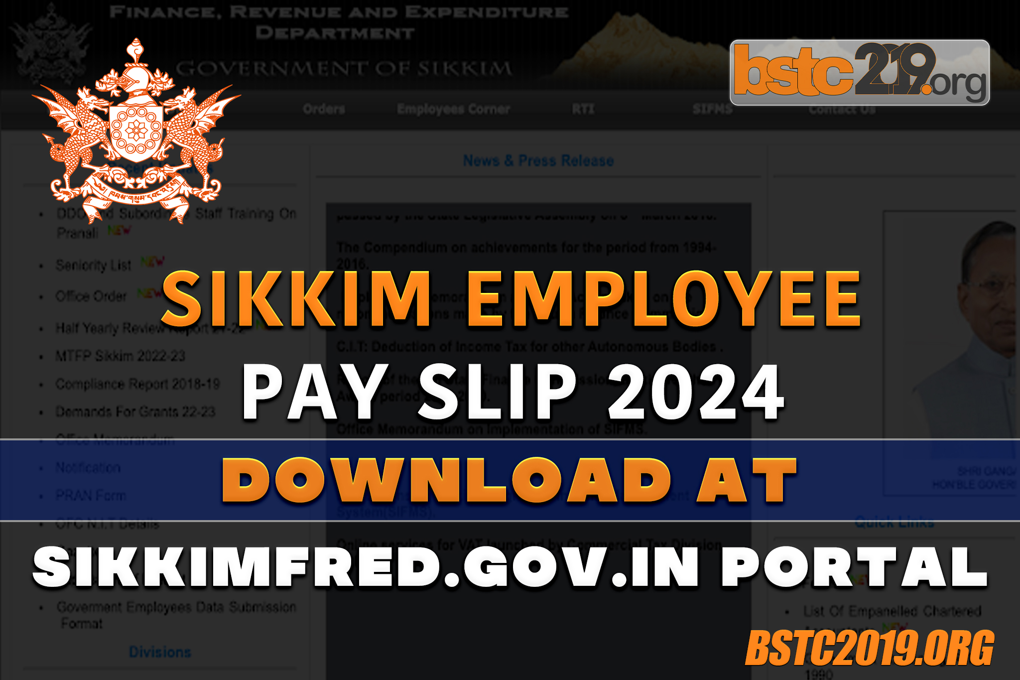 Sikkim Employee Pay Slip 2024