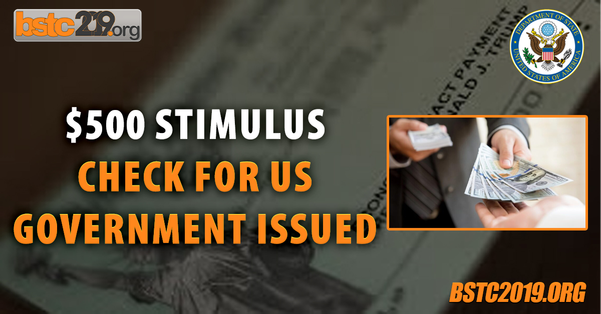 $500 Stimulus Check for US Government Issued