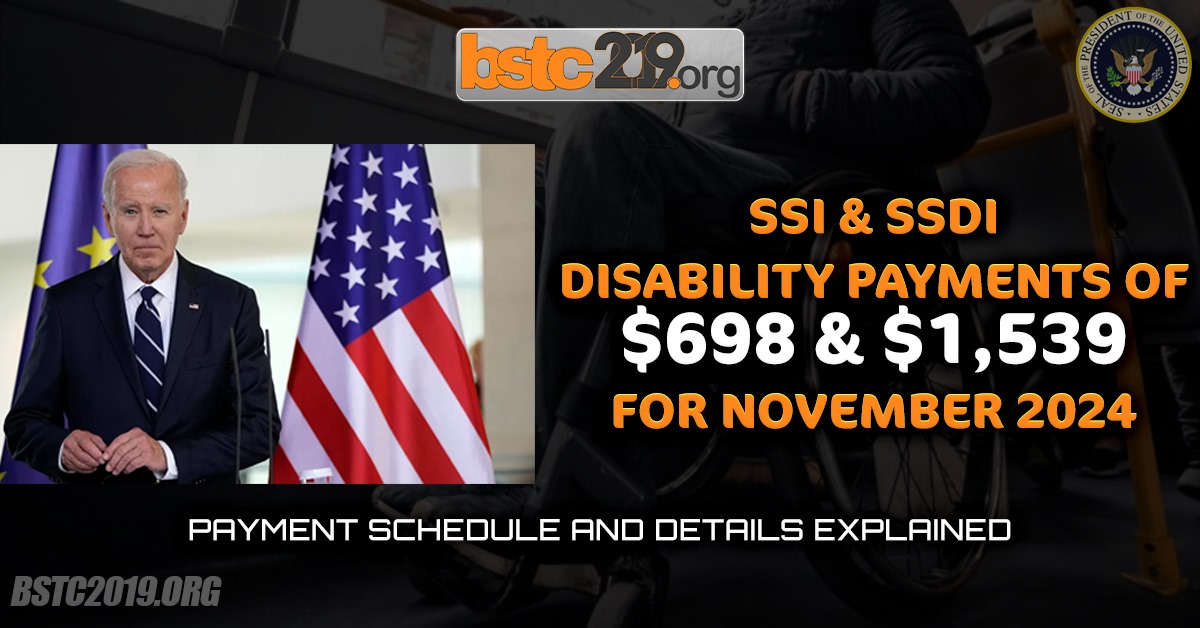 $698 & $1539 Disability Benefits Coming In November