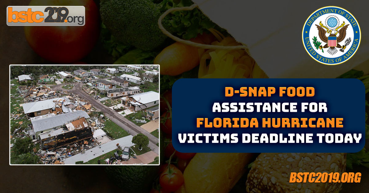 D-SNAP Food Assistance For Florida Hurricane Victims Deadline T