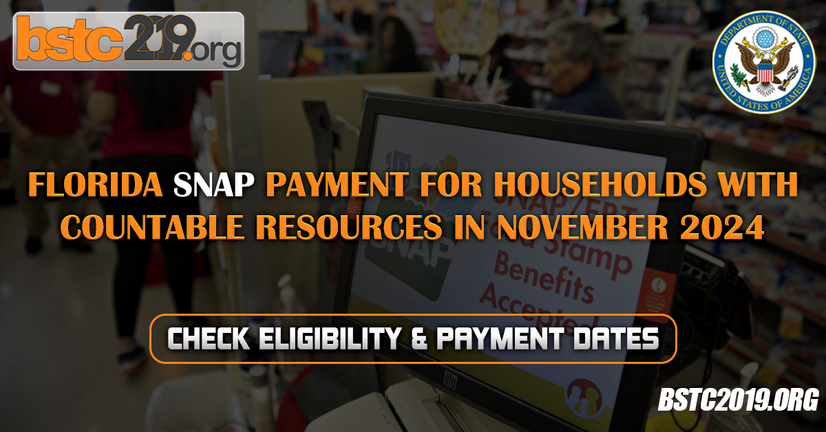 Florida SNAP Payment For Households With Countable Resources In November 2024