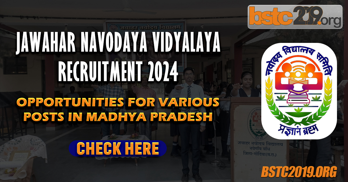 Jawahar Navodaya Vidyalaya Recruitment 2024