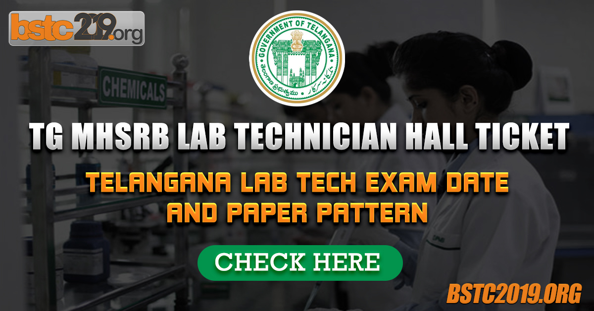 TG MHSRB Lab Technician Hall Ticket