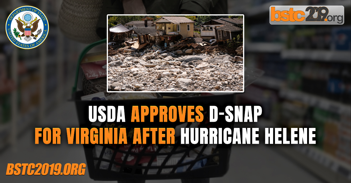 USDA Approves D-SNAP For Virginia after Hurricane Helene